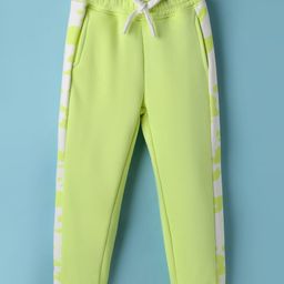 Olio Kids Knit Full Length Fleece Pant with Camouflage Print - Light Green-picture-35