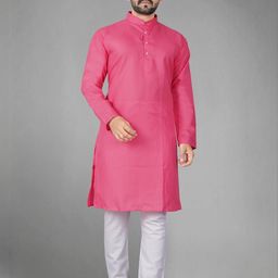 DVILLA Men Cotton Solid Straight Kurta-image-44