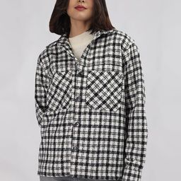 The Roadster Lifestyle Co Checked Shacket-picture-5