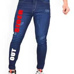 styzon Men Jean Slim Fit Mildly Distressed Light Fade Jeans-image-35