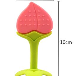 Enorme Silicone Apple Orange & Peach Shape Teether Pack of 3 - Multicolour image 4