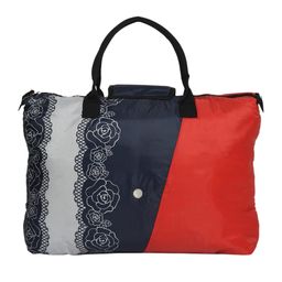 Kuber Industries Parachute Floral Print Shoulder Bag Shopping Bag For Home & Travling With Handle,Red, 54KM4192 image 5