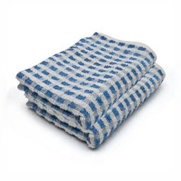 PRAKARTIK 2-Pcs Blue & Grey Checked Pure Cotton Heat Resistant Kitchen Towels-16