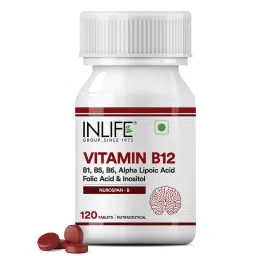 INLIFE Vitamin B12 With Alpha Lipoic Acid, Folic Acid, Inositol, B1, B5 & B6,Immunity-image-26