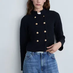 MANGO Knitted Double-Breasted Jacket-picture-34