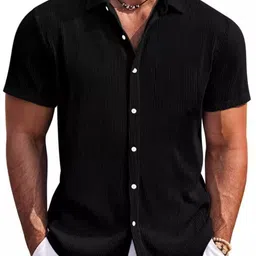 StyleCast Men Spread Collar Solid Cotton Casual Shirt-image-52