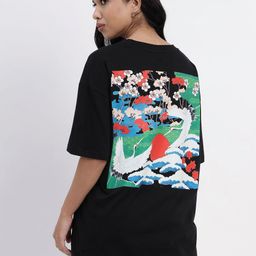 Sands of India Women Floral Raw Edge T-shirt-image-49