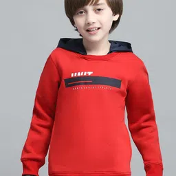 Monte Carlo Boys Typography Printed Hooded Sweatshirt-20