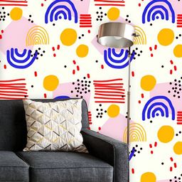 ArtzFolio Printed UV-Resistant Anti-Bacterial Abstract Shapes Peel & Stick Wallpaper-image-70