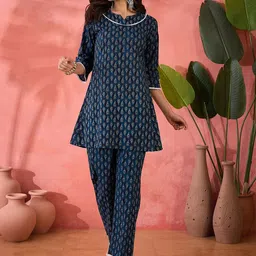 BANDIA Printed Pure Cotton Tunic & Trousers Co-ords-image-86