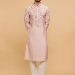 Twamev Men Embroidered Regular Thread Work Kurta with Churidar-image-99