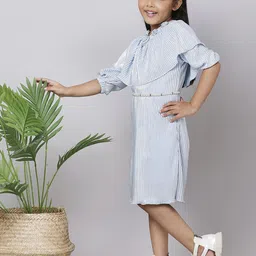 Macwin Girls Satin A-Line Midi Dress-image-23