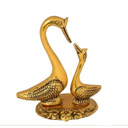 Aura Gold-Toned 2 Pieces Silver-Toned Birds & Animals Saras Showpiece-image-18