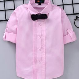Robo Fry Full Sleeves Solid Colour Party Wear Shirt - Blue-image-70