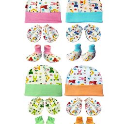 Brandonn Cap Mittens & Booties Set Multi Print - Multicolor-picture-16