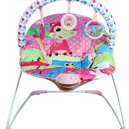 Mastela Musical Bouncer with Toy Bar Deer Print - Pink-picture-18