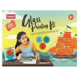Funskool Glass Painting Kit with Glass Colors - Multicolor-17