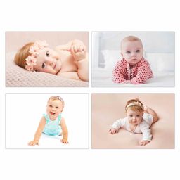 WENS HD Digital Baby Posters Pack of 4 - Multicolour-image-91