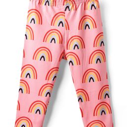 Kookie Kids Full Length Leggings Rainbow Print - Pink-image-28