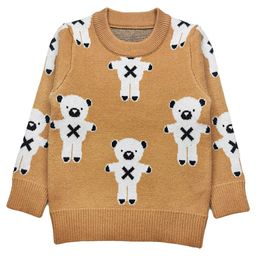 Kookie Kids Full Sleeves Pullover Sweater Bear Design - Brown-image-38