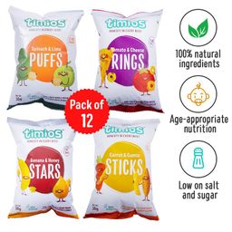 timios 100% Natural Non-Fried Munchies Pack of 12 - 30 g each-25