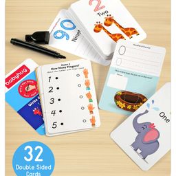 Babyhug My First Number Write N Wipe Activity Cards - Multicolor-0