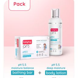 Babyhug Pro pH 55 Moisture Balance Bathing Bar - 150 gm & Babyhug Pro pH 55 Deep Moisture Lotion - 100ml-image-8