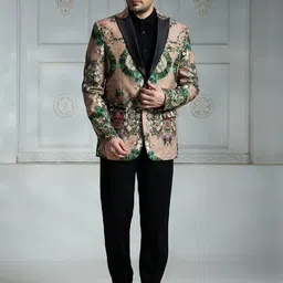Rivaar By Rocky Star Men Printed Single Breasted Blazer-image-71