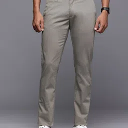 Allen Solly Men Slim Fit Textured Casual Trousers-picture-33