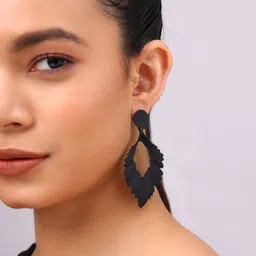 Priyaasi Leaf-Shaped Drop Earrings-8