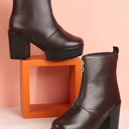 Killer Women Block HeeledFront Chain Boots-picture-32