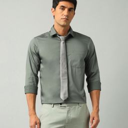 Arrow Men Classic Fit Spread Collar Solid Cotton Formal Shirt-image-69