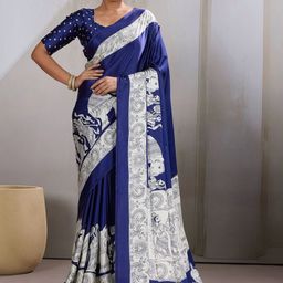 Anouk Rustic Satin Women Ethnic Motifs Printed Banarasi Saree-picture-6