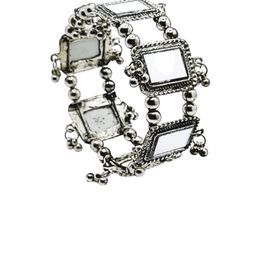 Sangria Oxidised Beaded Bangle-15