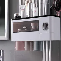TAGVE White Solid Bath Accessories Set-15