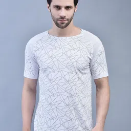 Shiv Naresh Men Abstract Printed Round Neck Slim Fit T-shirt-image-72