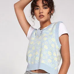LULU & SKY Women Printed Crop Pullover-image-85