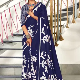 LeeliPeeri Designer Floral Block Print Saree-49