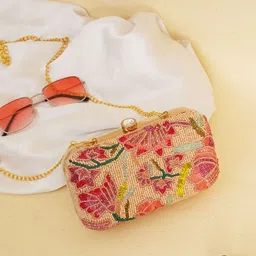 Anouk Embellished Velvet Box Clutch-50