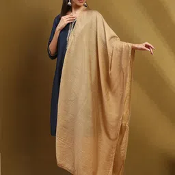 Biba Solid Dupatta With Taping Border image 4