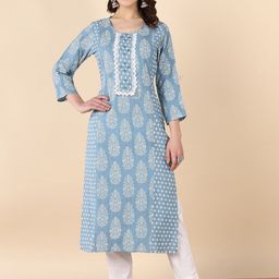 PinkTribe Women Ethnic Motifs Printed Straight Kurta-picture-30