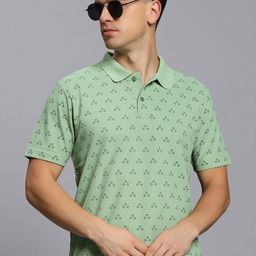 TIMBER HITCH Printed Polo Collar Short Sleeves T-shirt-image-81