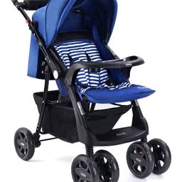 Babyhug Wander Buddy Stroller With Rear Parent Utility Box With Cup Holder - Blue image 2