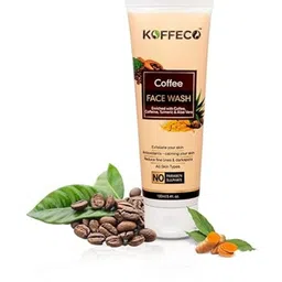 Koffeco Coffee Face Wash Enriched with Aloe Vera &Turmeric for Acne-Prone Oily Skin 100ml-12