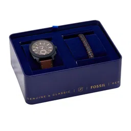 Fossil Men Machine Dial & Leather Straps Analogue Watch FS6102SET image 2