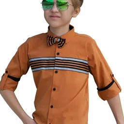MashUp Boys Classic Multi Stripes Opaque Printed Casual Shirt-image-26