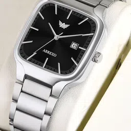 Abrexo Men Bracelet Style Straps Analogue Watch Abx8879-BK Dial SL Square Watch+C2-picture-8