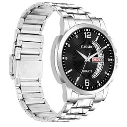CASADO Men Embellished Bracelet Style Straps Analogue Watch CD-635-BLACK-SILVER-DD-image-83