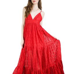 ARTYSKA Lace Fit & Flare Maxi Dress-image-6