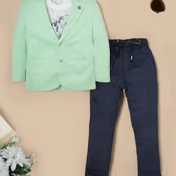 Ridokidz Boys Single-Breasted Blazers With Printed T-Shirt-image-72